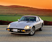 AUT 24 RK0142 03
1981 Datsun 280ZX Silver 3/4 Front View On Pavement By Grass Filtered