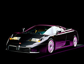 AUT 25 RK0056 01
1995 Bugatti EB 100 GT Black 3/4 Front View Studio
