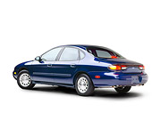 AUT 25 RK0309 05
1996 Ford Taurus Blue 3/4 Rear View On White Seamlesss Studio