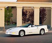 AUT 25 RK0885 03
1995 Pontiac Firebird Trans Am Convertible White 3/4 Side Vie By Pillars