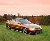 AUT 25 RK1257 04
1996 Honda Accord DX Custom Bronze 3/4 Side View On Grass Hill Filtered