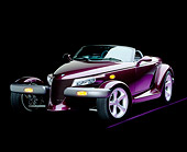 AUT 25 RK0084 11
1998 Plymouth Prowler Roadster Burgundy 3/4 Front View Studio