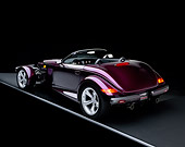 AUT 25 RK0085 07
1998 Plymouth Prowler Roadster Burgundy 3/4 Rear View Studio