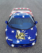 AUT 25 RK0172 02
1996 Vector M-12 Patriotic Overhead Full Body Front View On Pavement