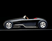 AUT 25 RK0285 02
1996 California V-8 Special Black Roadster Custom Black Profile On Gray Line Studio