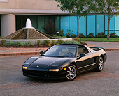 AUT 25 RK0322 01
1996 Acura NSX Black 3/4 Front View By Water Fountain