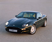AUT 25 RK0366 01
1995 Aston Martin DB7 Green Overhead 3/4 Front View On Pavement