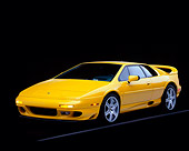 AUT 25 RK0435 01
1997 Lotus Esprit V8 Yellow Front 3/4 View On Gray Line Studio