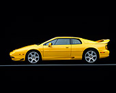AUT 25 RK0439 02
1997 Lotus Esprit V8 Yellow Side View On Gray Line Studio