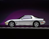 AUT 25 RK0469 01
1992 Mazda RX7 Silver Profile View On Checkered Line Studio