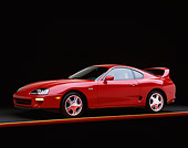 AUT 25 RK0526 06
1997 Toyota Supra 15th Anniversary Limited Edition 3/4 Side View On Yellow And Red Lines