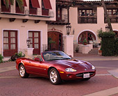AUT 25 RK0542 06
1997 Jaguar XK8 Convertible Red 3/4 Front View By Spanish Building