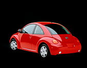AUT 25 RK0673 02
1998 Volkswagen New Beetle Red Rear 3/4 View Studio