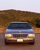 AUT 25 RK0708 04
1998 Cadillac De Ville Champagne Head On Shot Hills Blue Sky