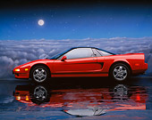 AUT 25 RK0721 01
1990 Acura NSX Red Profile View On Mylar Floor Cloudy Night Sky Background Studio