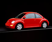 AUT 25 RK1103 06
1999 VW Turbo New Beetle Red Front 3/4 View On Gray Line Studio