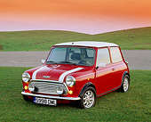 AUT 25 RK1217 01
1998 Mini Cooper European Edition Red And White 3/4 Front View On Grass Filtered