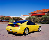 AUT 25 RK1352 01
1990 Nissan 300ZX Yellow Rear 3/4 View On Pavement