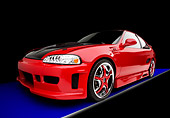 AUT 25 RK1426 01
1993 Honda Civic Coupe Custom Red 3/4 Front View Studio