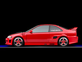 AUT 25 RK1427 01
1993 Honda Civic Coupe Custom Red Profile View Studio