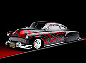 AUT 26 BK0004 01
1951 Chevrolet Fleetline Hot Rod Black With Red Flames 3/4 Front View Studio