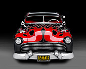 AUT 26 BK0007 01
1951 Chevrolet Fleetline Hot Rod Black With Red Flames Front View Studio