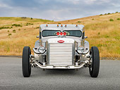 AUT 26 RK2767 01
1960 Blastolene Peterbilt Truck Hot Rod Front View On Pavement By Hills
