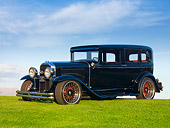 AUT 26 RK2944 01
1930 Buick Model 40 Hot Rod Black 3/4 Front View On Grass