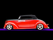 AUT 26 RK2970 01
1937 Ford Cabriolet Hot Rod Red Profile View Studio