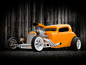 AUT 26 RK3015 01
1934 Chevrolet 3 Window Coupe Hot Rod Orange 3/4 Front View Studio