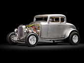 AUT 26 RK3052 01
1932 Ford Johnson Coupe Raw Metal 3/4 Side View In Studio