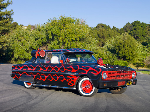 AUT 26 RK3078 01 1963 Ford Falcon Rat Rod Black With Red Graphics 3 AUT 26 RK3078 01 1963 Ford Falcon Rat Rod Black With Red Graphics 3