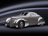 AUT 26 RK3279 01
1936 Ford AeroSport Silver 3/4 Front View In Studio