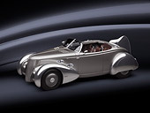 AUT 26 RK3280 01
1936 Ford AeroSport Silver 3/4 Front View In Studio