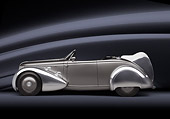 AUT 26 RK3285 01
1936 Ford AeroSport Silver Profile View In Studio