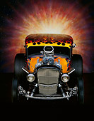 AUT 26 RK0001 07
1932 Ford Tudor Black With Flames Head On Shot With Sunburst Studio