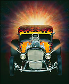 AUT 26 RK0001 15
1932 Ford Tudor Black With Flames Head On Shot With Sunburst Studio