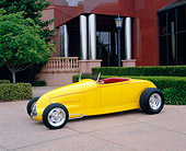 AUT 26 RK0255 02
1929 Ford Hi-Boy Hot Rod Yellow 3/4 Front View By Building