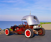 AUT 26 RK0371 03
1919 Rat Rod 3/4 Rear View On Pavement By Water