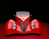 AUT 26 RK0487 01
1939 Ford Coupe Red With Flames Head On View Studio