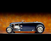 AUT 26 RK0597 09
1932 Speedway Special Roadster Blue Profile Shot On Mylar Floor Brown Mottled Background Studio