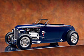 AUT 26 RK0637 01
1932 Speedway Special Roadster Blue 3/4 Side View On Mylar Floor