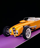 AUT 26 RK0656 04
1926 Ford Dore Roadster Orange 3/4 Front View On Purple Floor Studio