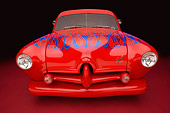 AUT 26 RK0666 01
1952 Kaiser Frazer Henry J Coupe Red With Flames Head On View Studio