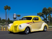 AUT 26 RK0684 01
1940 Ford 3 Window Coupe Art Himsil Yellow 3/4 Front View On Pavement