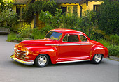 AUT 26 RK1129 01
1948 Plymouth Coupe Red 3/4 Side View On Pavement