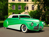 AUT 26 RK1132 01
1941 Ford Convertible Green 3/4 Front View On Pavement