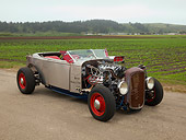 AUT 26 RK1157 01
1932 Ford Stainless Steel Roadster 3/4 Front View On Pavement