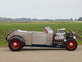 AUT 26 RK1158 01
1932 Ford Stainless Steel Roadster Profile View On Pavement