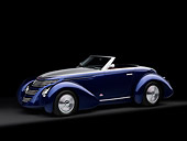 AUT 26 RK1182 01
2005 Aghassi Royale Roadster Blue 3/4 Side View On Seamless Studio